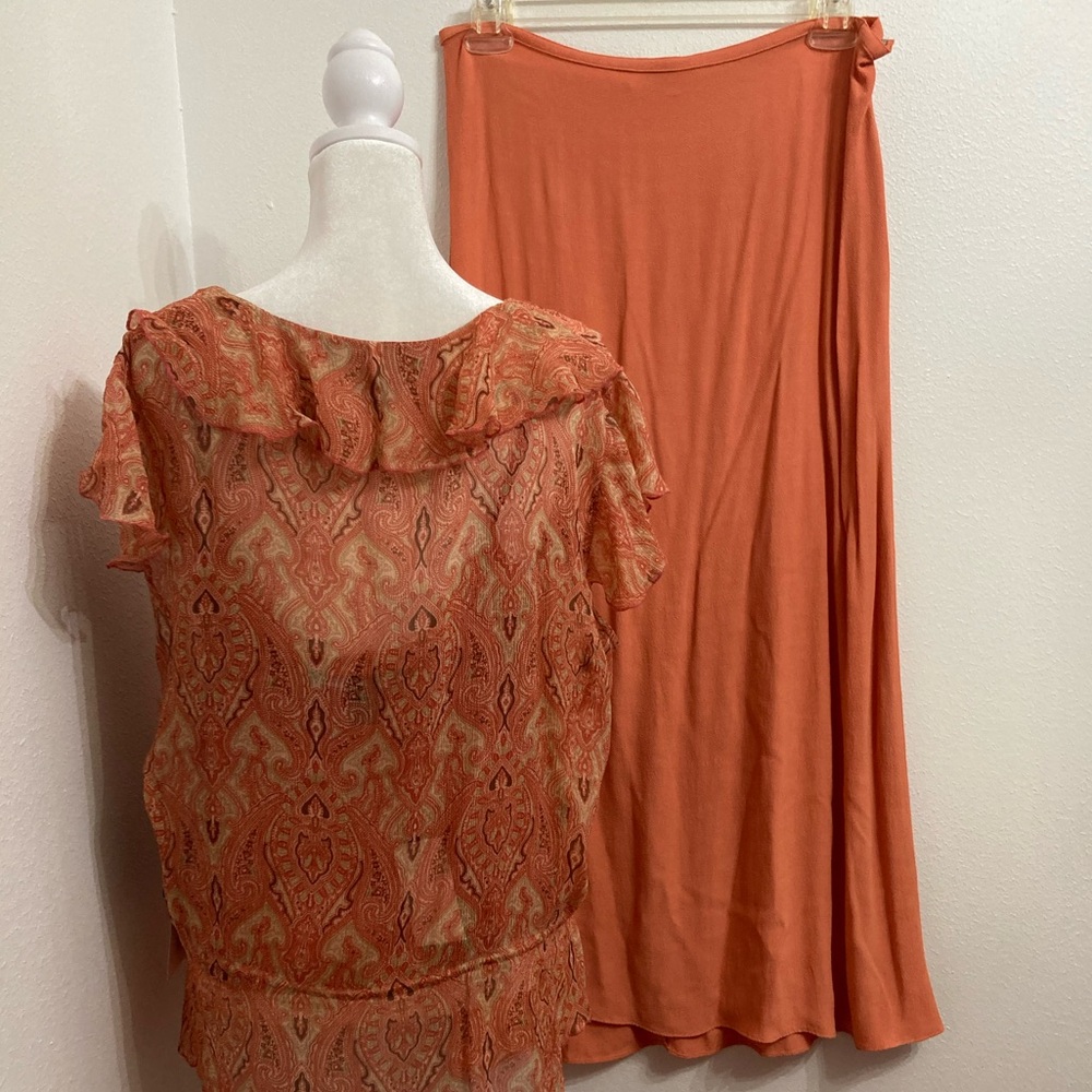 NWT Josephine Chaus Blouse with cami & skirt - Picture 3 of 10